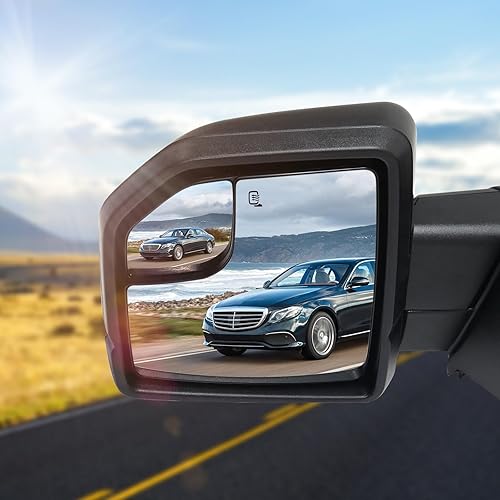 Miniatura 8 de BDFHYK Espejo calefactable para el lado izquierdo del conductor, compatible con Ford F150 2015-2020, espejo exterior con placa trasera, FL3Z17K707L