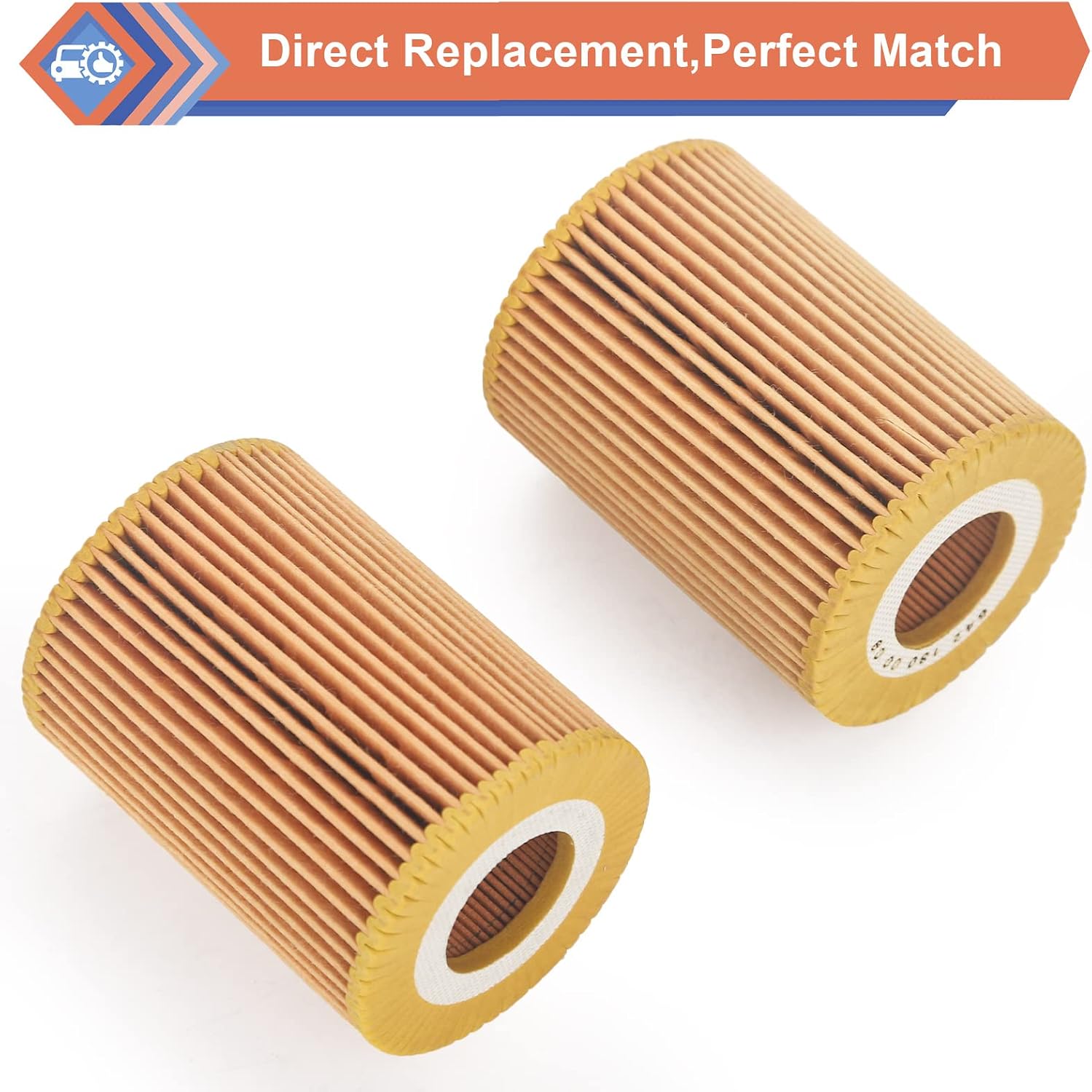 2Pcs Oil Filter Compatible With Mercedes-Benz Freightliner Jeep Dodge Vehicle E350 GL350 ML350 R320 R350 S350 Sprinter 2500 3500 Grand Cherokee 2007-2021, Replace#HU821X 6421800009