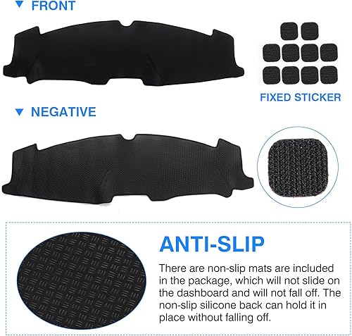 Vista 131 de Autorder Alfombrilla de cubierta de salpicadero para Ford F150 F250 F350 1992-1996 Accesorios Cubierta de tablero de franela para salpicadero