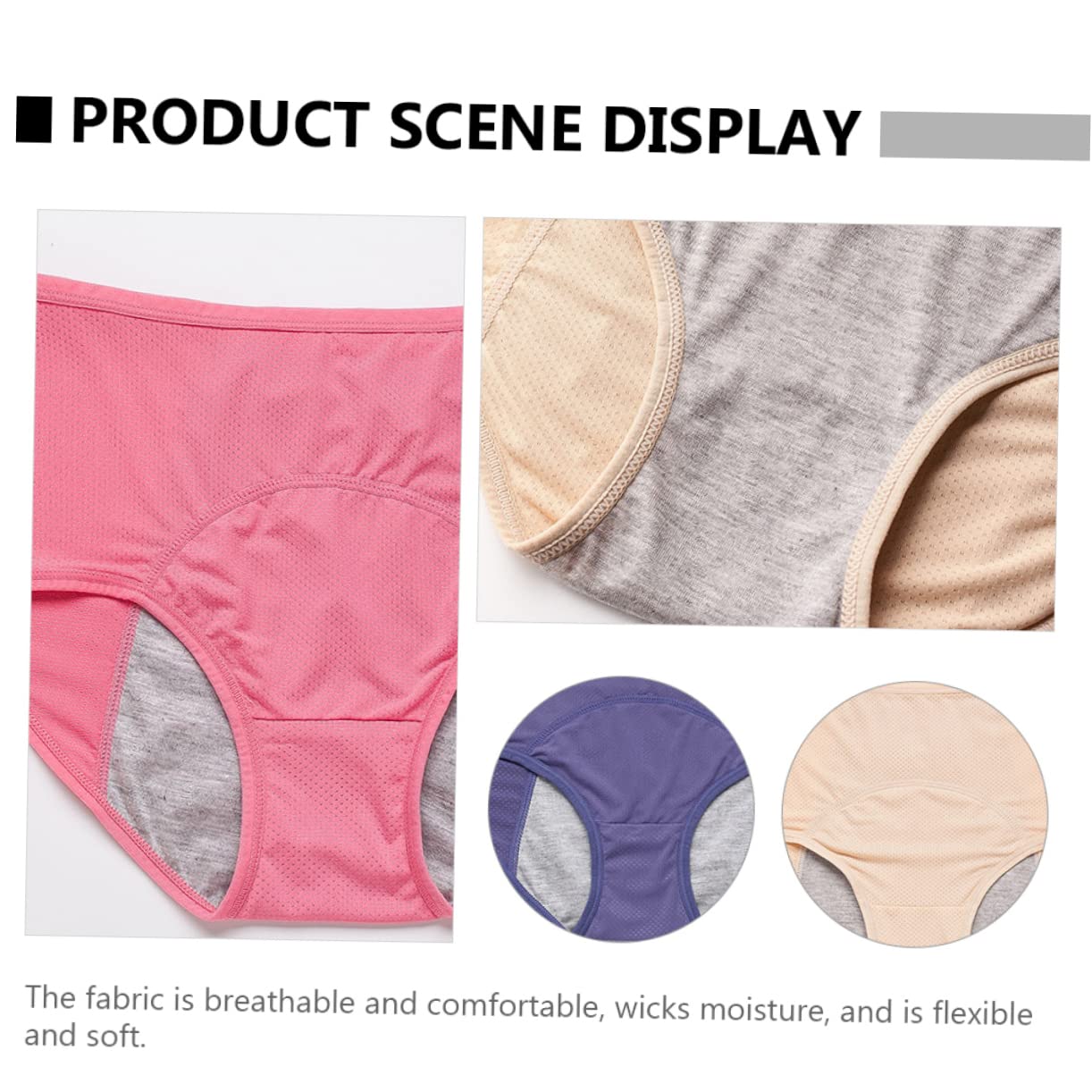 Bragas Menstruales Antifugas Mujer Talla L-3xl Pack 4 Nylon