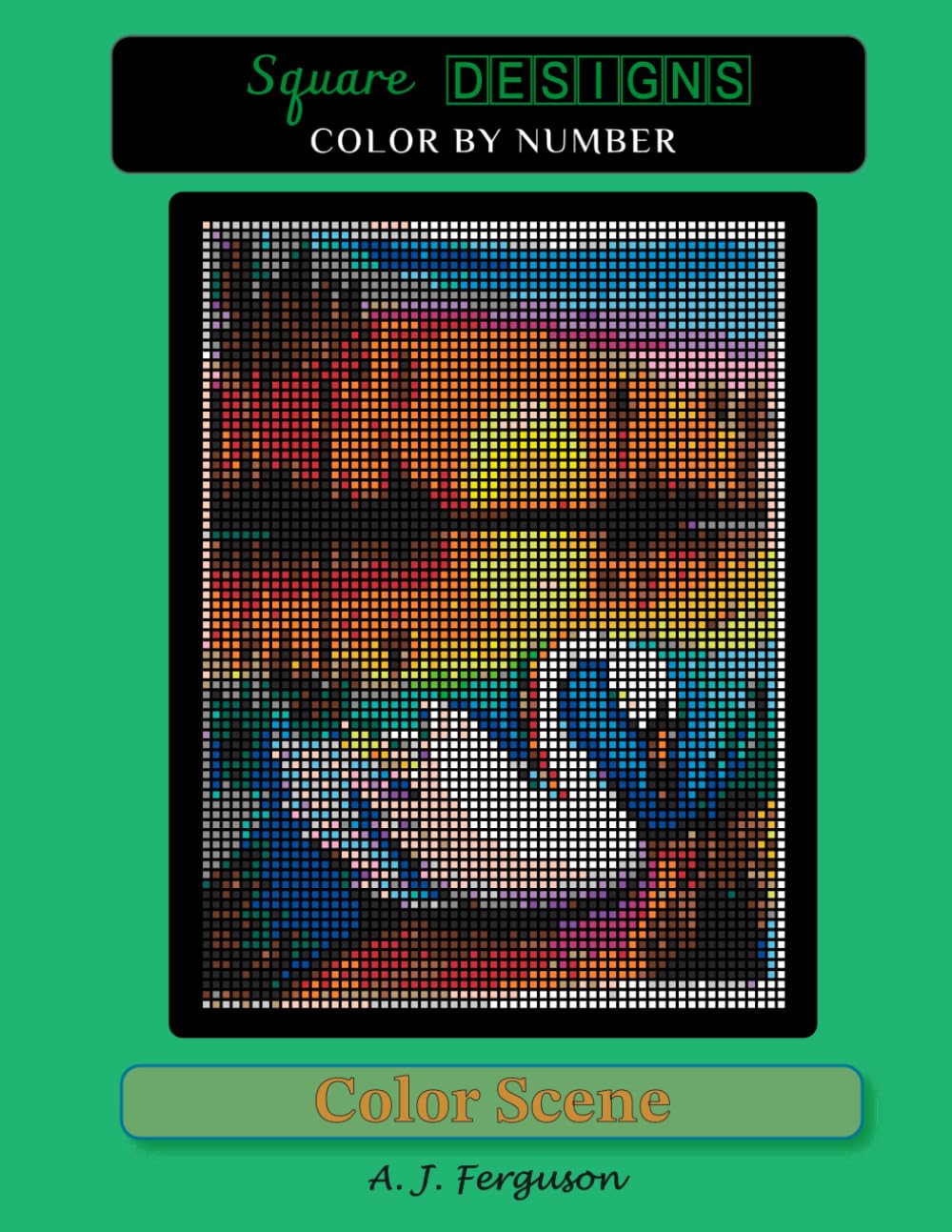 Color Scene Color by Number Book - Premium paper edition