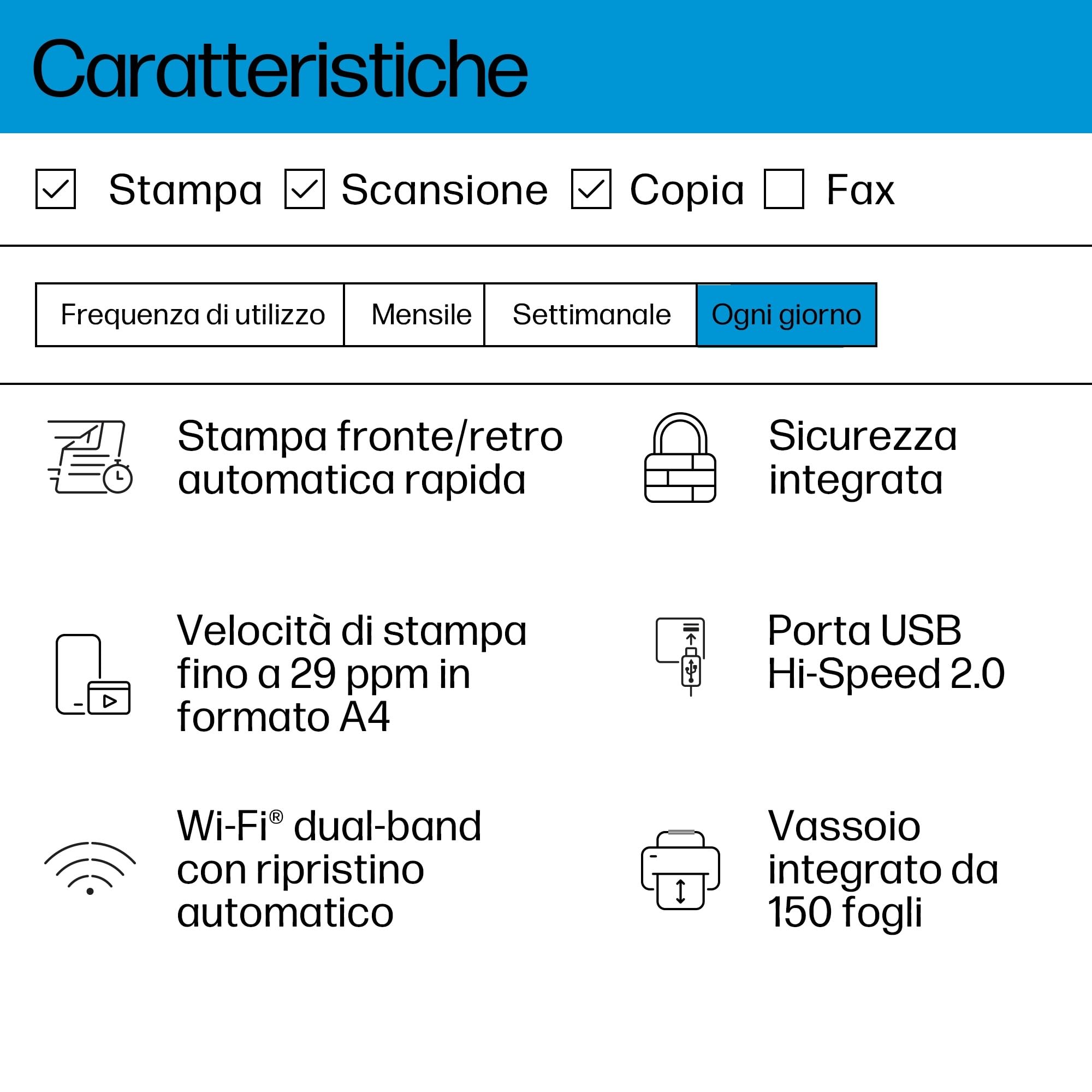HP LaserJet M234dwe 6GW99E, Stampante Multifunzione A4, Stampa Fronte e Retro Automatica in b/n, 29 ppm, USB, Wi-Fi, Ethernet, Smart, No Fax, No ADF, Schermo LCD a icone, Grigia