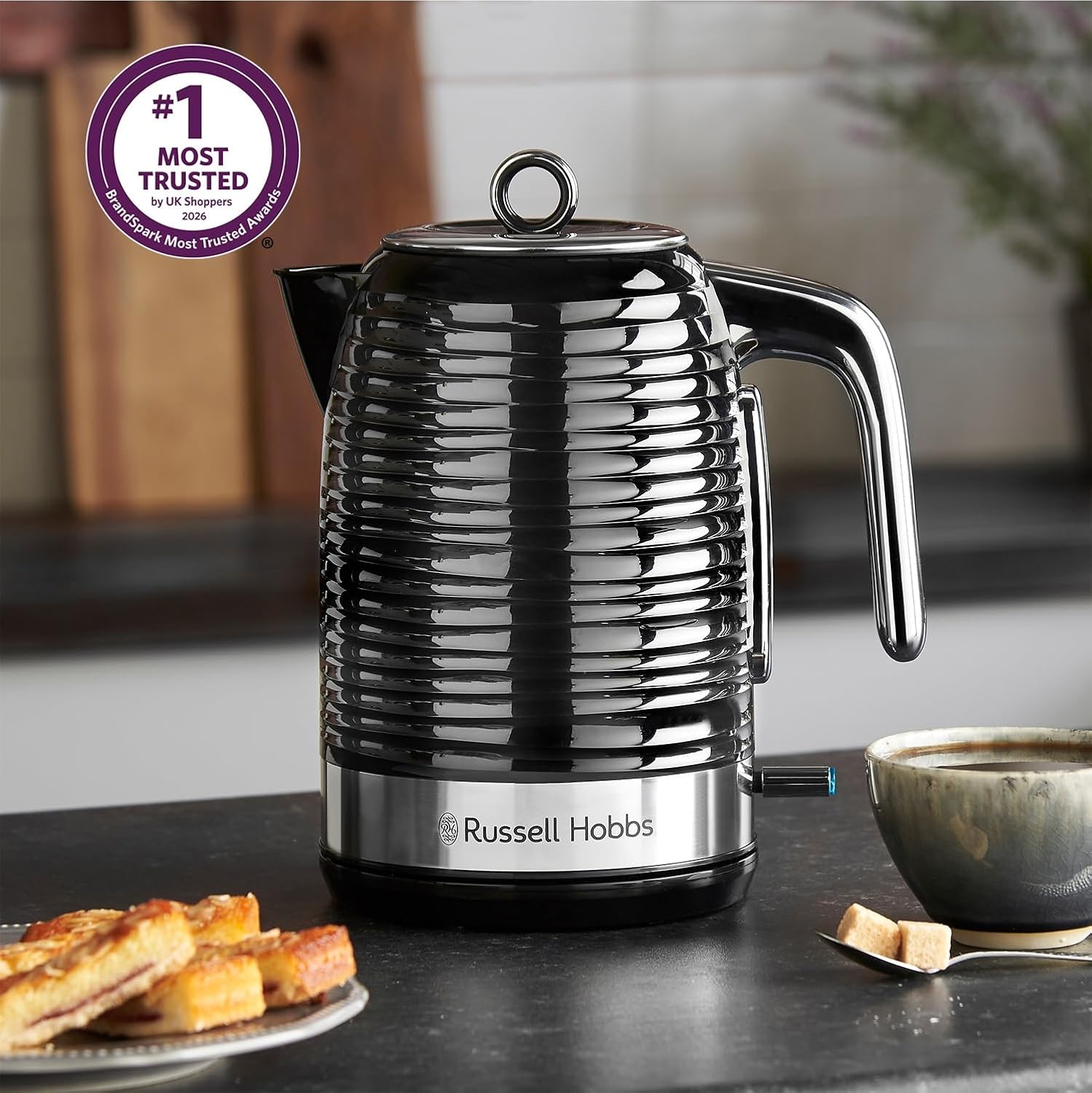 Inspire Electric 1.7L Cordless Kettle (Fast Boil 3KW, Black p… thumbnail 2
