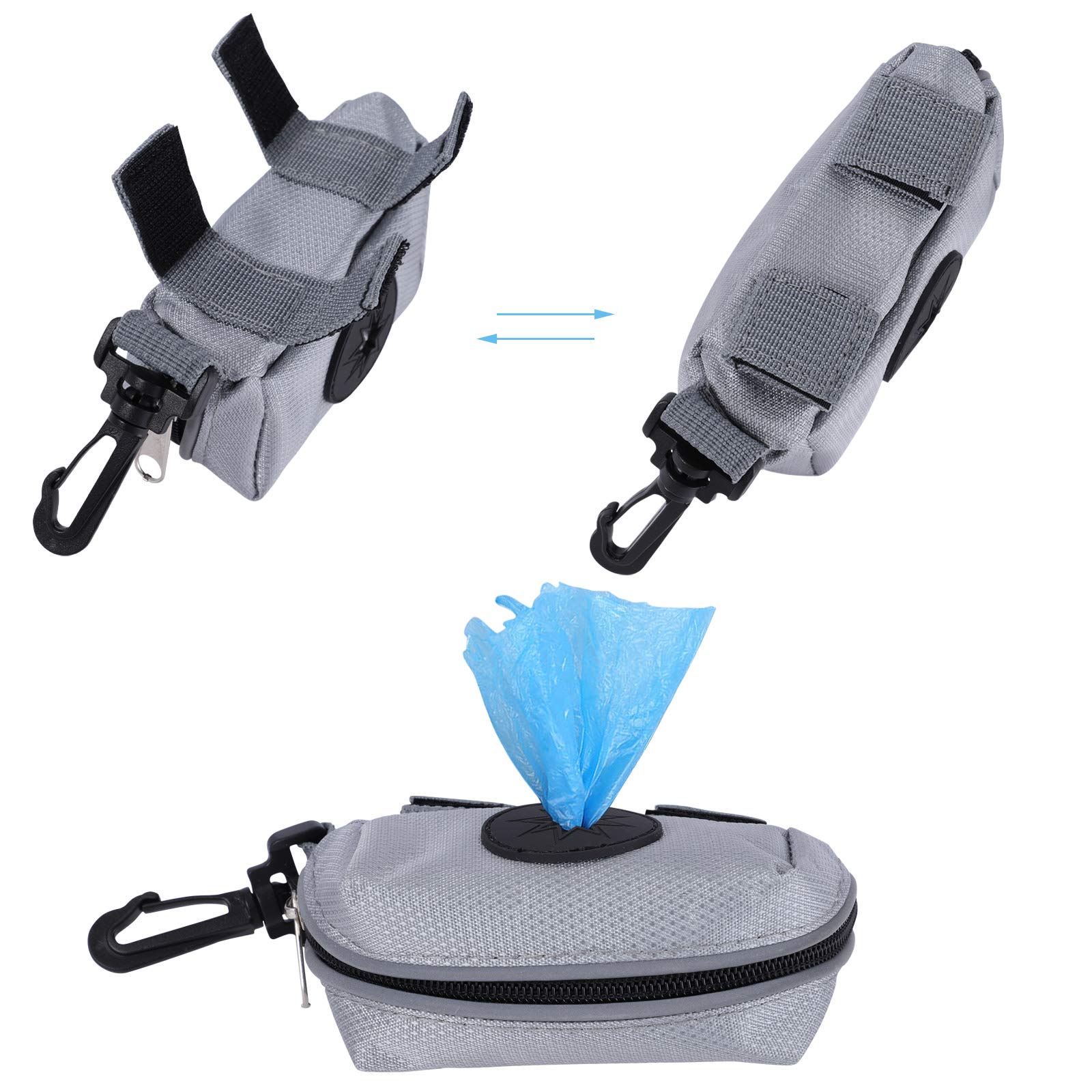 Lot de 10 distributeurs de sacs à déjections canines pour animal domestique - Avec attache laisse - Étanche - Style 01