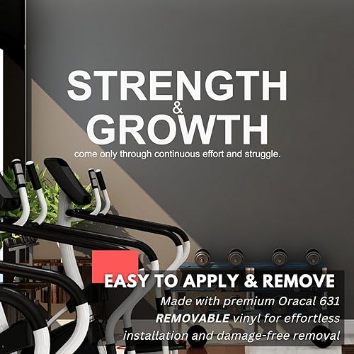 Miniatura 4 de My Vinyl Story Gran fuerza y crecimiento, decoración de oficina, arte de pared, inspirador, vinilo motivacional, suministros de oficina, hogar,