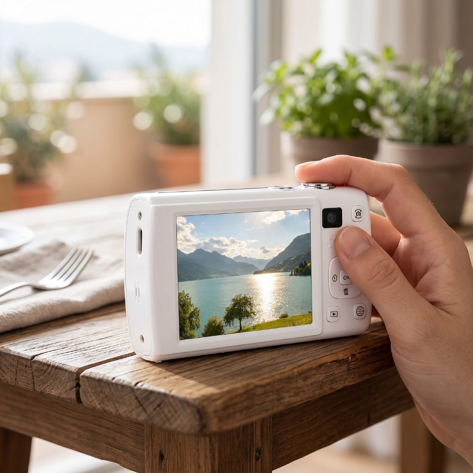 Jectse 8K-Digitalkamera, Autofokus, 48 ​​MP WiFi-Vlogging-Kamera mit Doppelobjektiv, 16-fachem Zoom, Touchscreen-Stabilisierung, Blitzlicht für Reise-Selfies