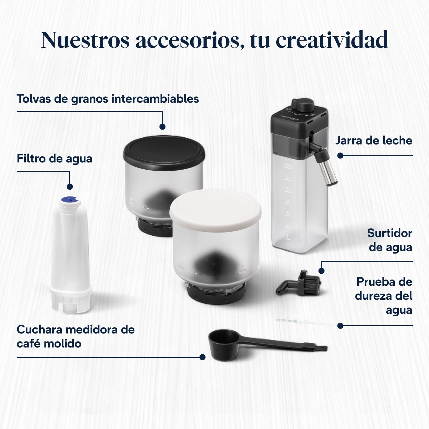 De’Longhi Rivelia – Cafetera Superautomática, LatteCrema Jarra de leche automática, 16 Bebidas One-Touch, Pantalla Táctil, Depósitos de Granos de Café Intercambiables, Blanco (EXAM440.55.W) — view 10