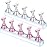 Blulu 2 Sets Nail Stand for Press on Acrylic Nails Display Practice Magnetic Fake Nail Holder for Painting Nails for False Fingernail Manicure Tool Home DIY Salon Supplies(Pink and Silver)