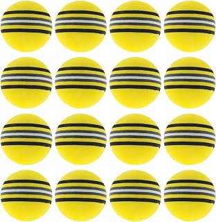 DGZZI Sponge Golf Ball 16PCS 42mm Yellow EVA Foam Rainbow Practice Golf Balls, Training Soft Balls
