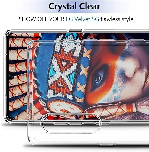 Miniatura 2 de SNOSHO Funda transparente para LG Velvet 5G, delgada y flexible de silicona TPU suave, antiarañazos, a prueba de golpes, funda protectora para LG