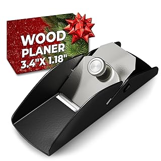 3.38"x1.18"x0.78" Hand Planer for Wood – Wood Planer Hand Tool, Stainless Steel, Sharp Blade Adjustment, Durable Bottom, Ergonomic Design – Easy to Assemble, Prevents Hurting, for Home & Workshop