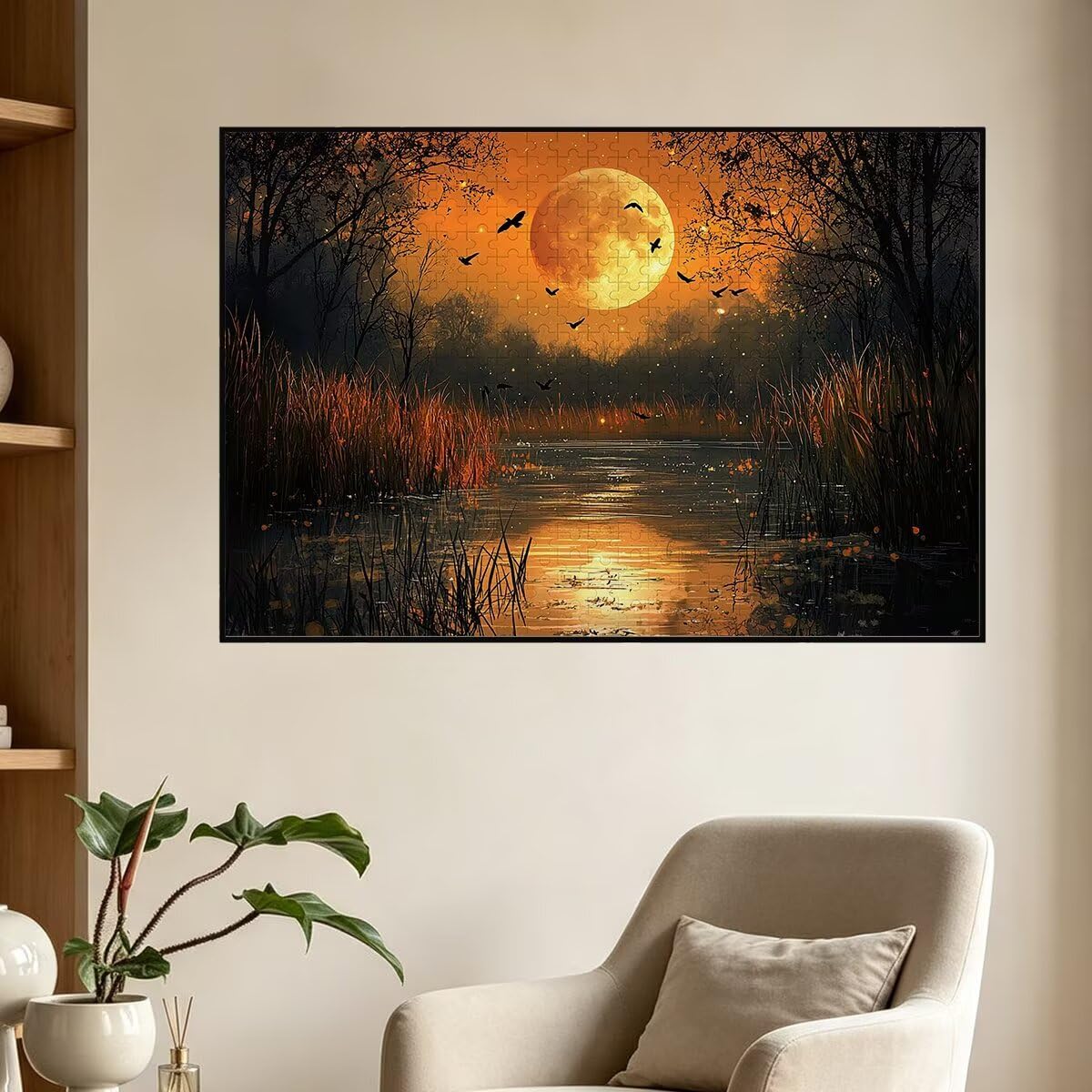 Puzzle 4000 Pezzi Paesaggi, Puzzle Adulti Luna in Legno, 141x87cm -1459