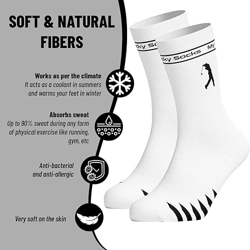 Miniatura 4 de Caja de regalo de calcetines de golf pelota de golf de la suerte con calcetines para regalo recuerdo ideal para hombres papá novio hermano primo