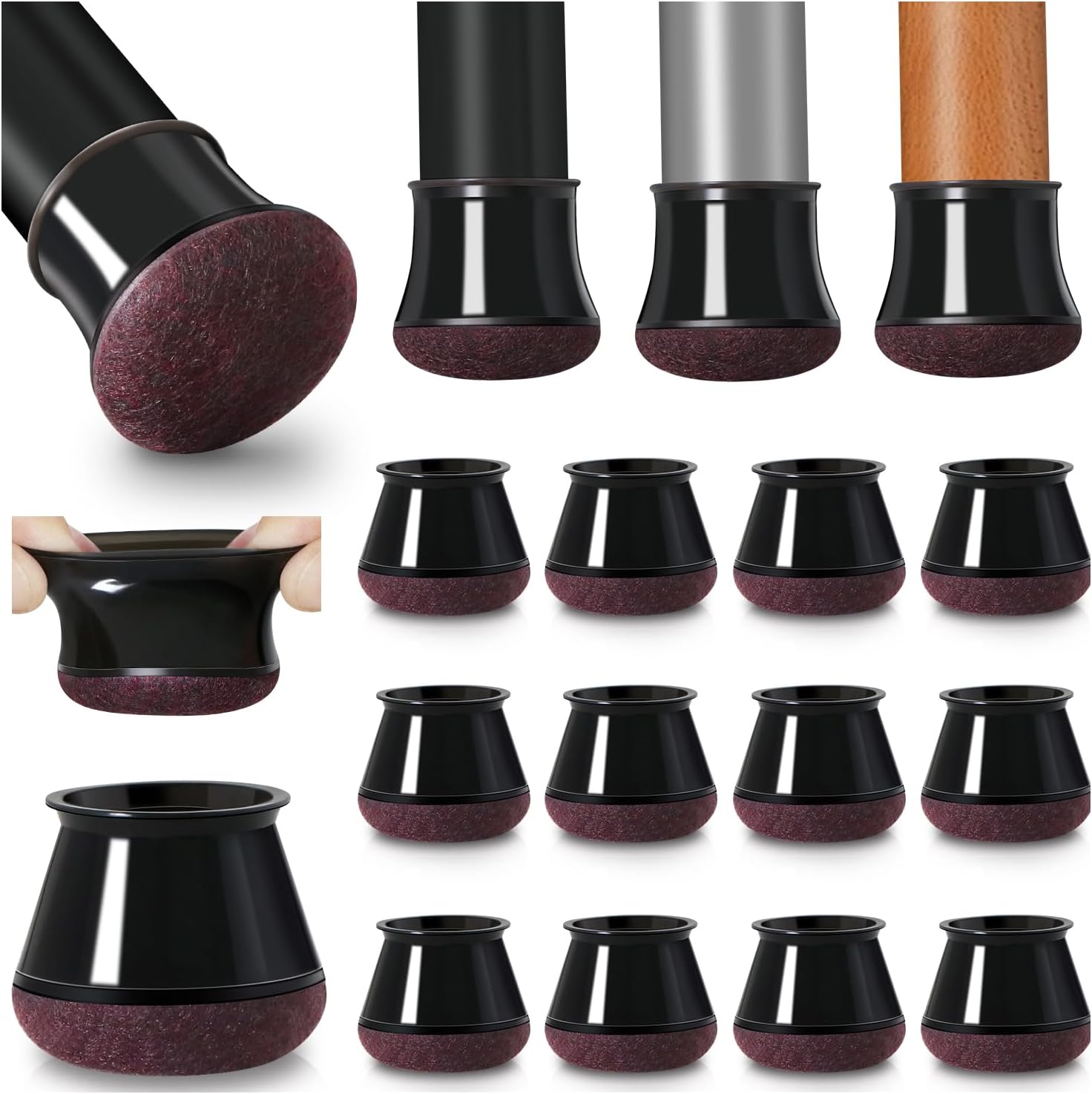 20 Stück Möbelgleiter Selbstklebend - Bodenschoner Für Stühle & Tische Geräuschreduzierend