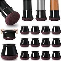 YOZON 20 db Fekete Szilikon Székláb Védő - Nagy Méretű Padlóvédő Sapka Filc Betéttel, 30-40 mm Átmérőjű Kerek Bútorlábakhoz 1