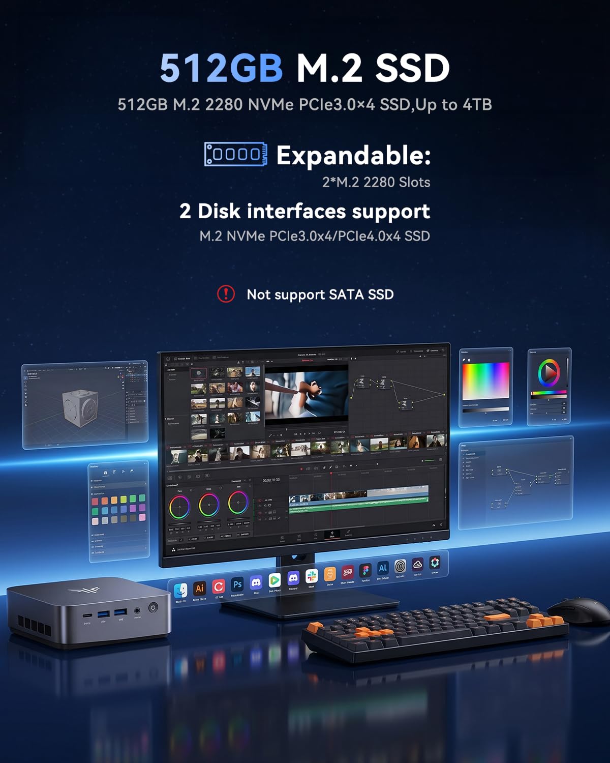NiPoGi P3 Mini PC W-11 Pro, Ιntel Core i5-12500H, 12C/ 16T, bis zu 4,50 GHz | 16GB RAM 512GB M.2 NVMe SSD Mini Desktop Computer für Business/Büro/Schule, WiFi 6, Ιntel Iris Xe-Grafik, 4K Triple Display.