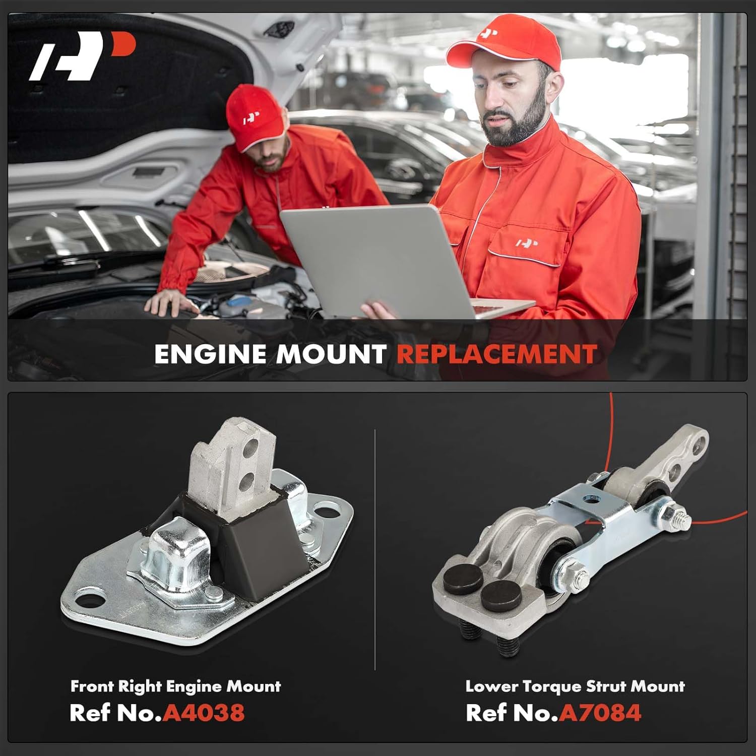 A-Premium 2PCS Engine Motor and Torque Strut Mount Kit Compatible with Volvo XC90 2003-2006, S60 2009, XC70 2003-2007, S80 2004-2006, V70 2001-2007, 2.3L 2.4L 2.5L, Replace# 9141402