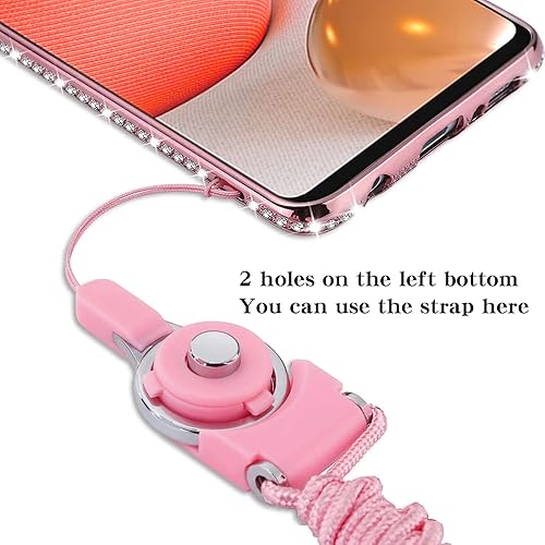 Miniatura 4 de Funda protectora para Samsung Galaxy A42 0.18 oz, A42 0.18 oz, funda para teléfono para mujer, con purpurina, cristal, mariposa, corazón, floral,