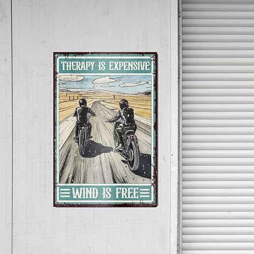 Miniatura 5 de Divertido letrero de pared de garaje de motocicleta, decoración de pared de motocicleta para el hogar, bicicleta, garaje, tienda, hombre, cueva,