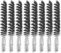 Vista 14 de Cepillo de limpieza de pistola de cerdas de nailon para pistola de rifle 8-32 5-16 hilo (calibre .177-blanco)