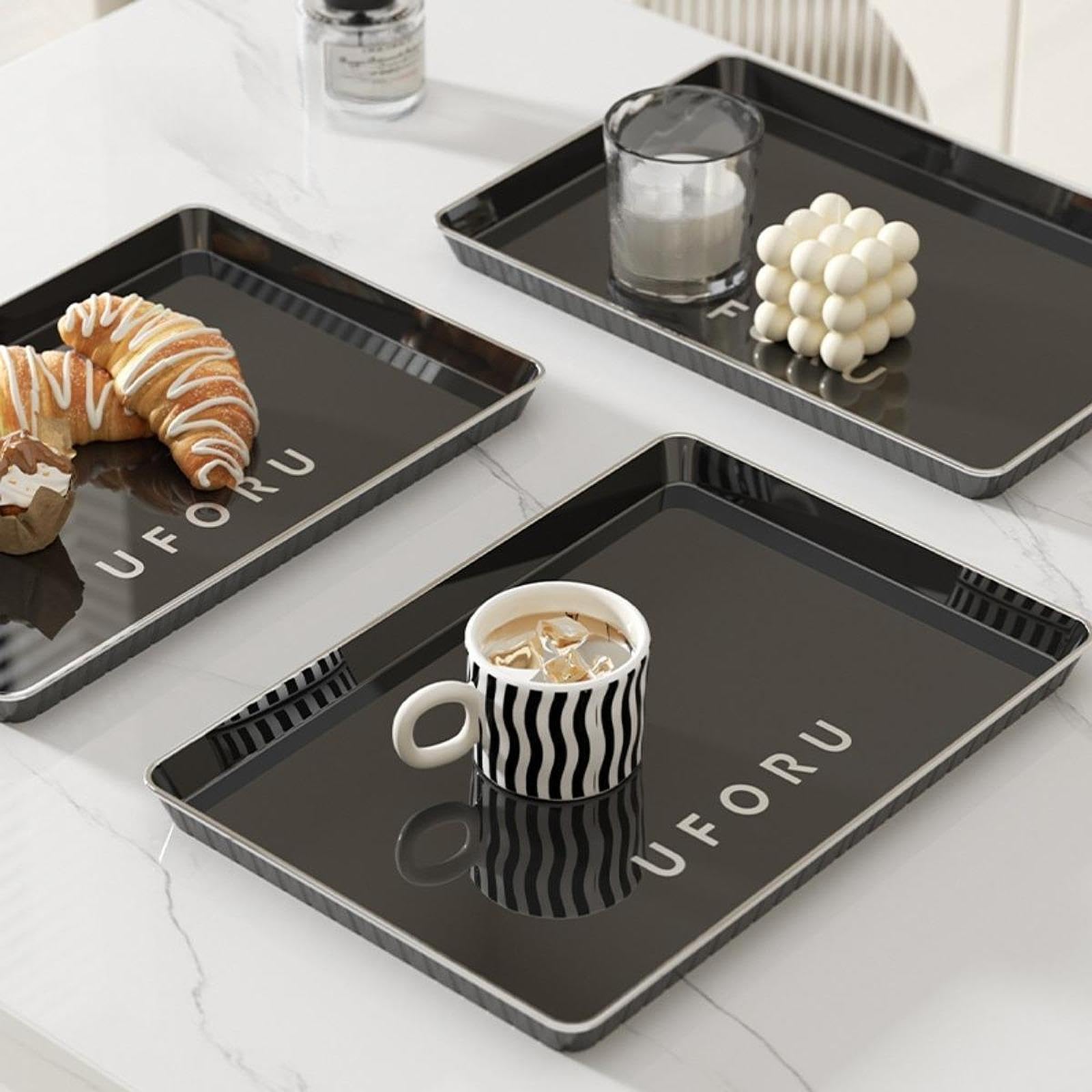 Bandeja para Servir Té (Juego de 2), Bandeja de Encimera para Baño, para