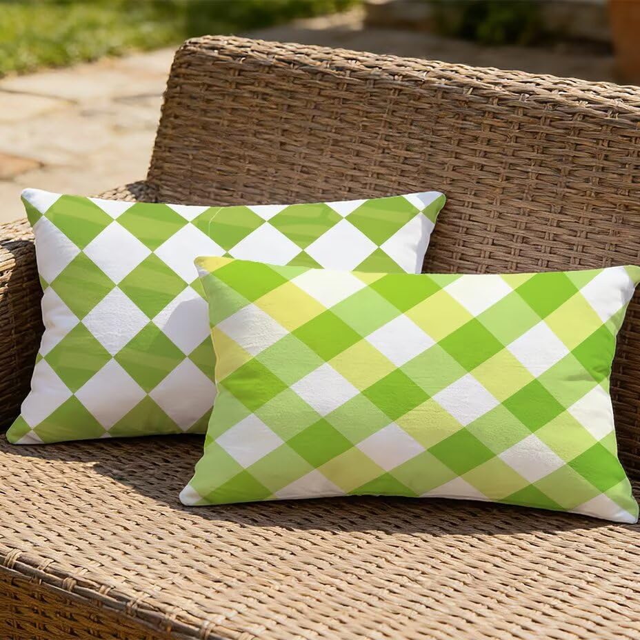 Housse de coussin extérieur aspect lin 60x80 cm de qualité supérieure - 2