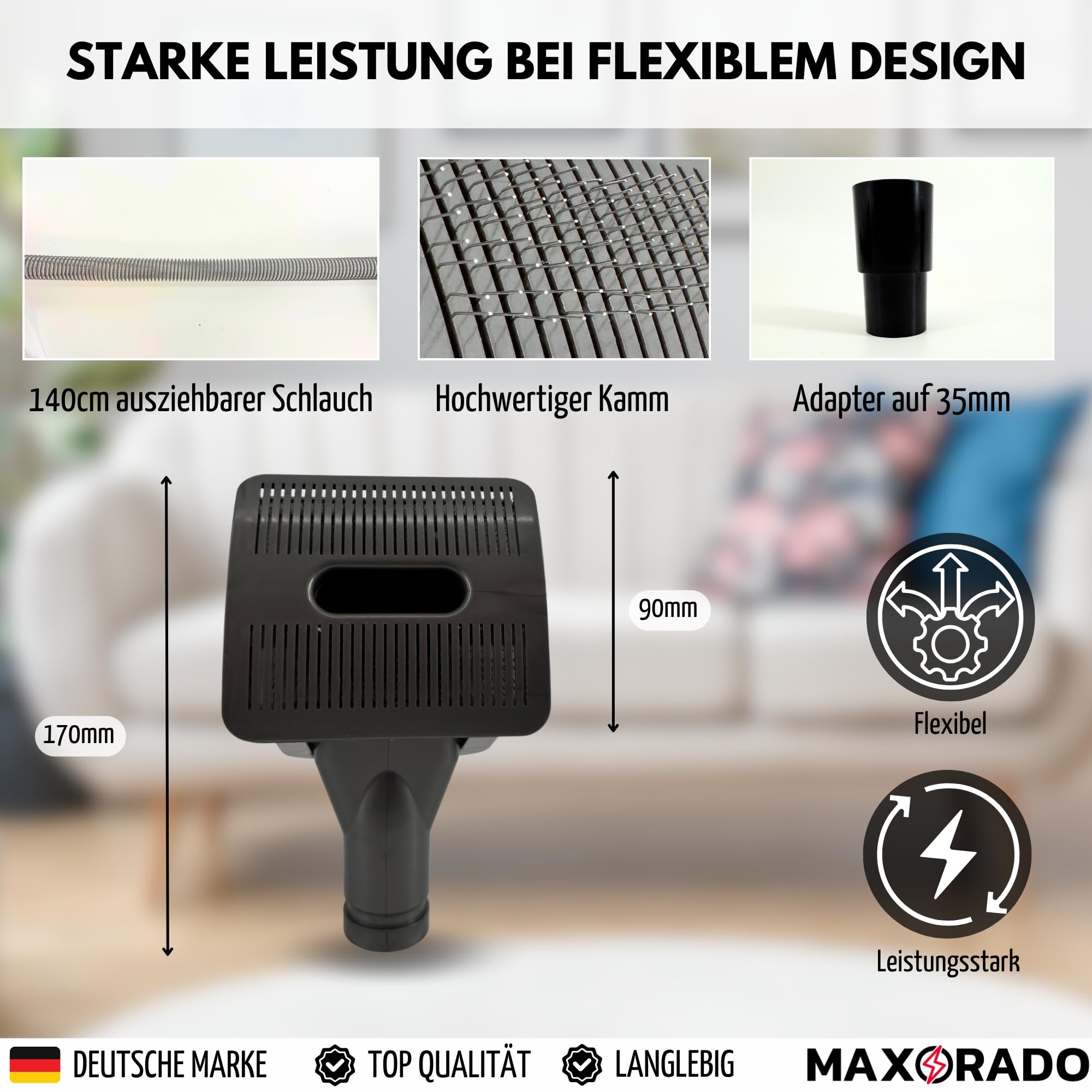 Rimozione peli di animali con tubo, accessorio per aspirapolvere Dyson V6 V7 V8 V11 V15 per Bosch per Miele per Siemens ugello aspirapolvere cane gatto cura del pelo
