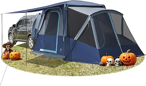 TIMBER RIDGE 5-9 Person SUV Tent with Screen Porch and Awning for Family Camping, Weather Resistant and Portable Van or Car Tent, Includes Rainfly