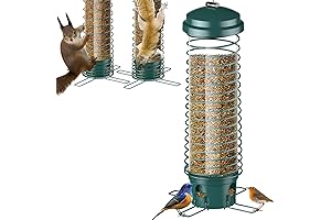 Squirrel Proof Bird Feeder for Outside Hanging Wild Birds
