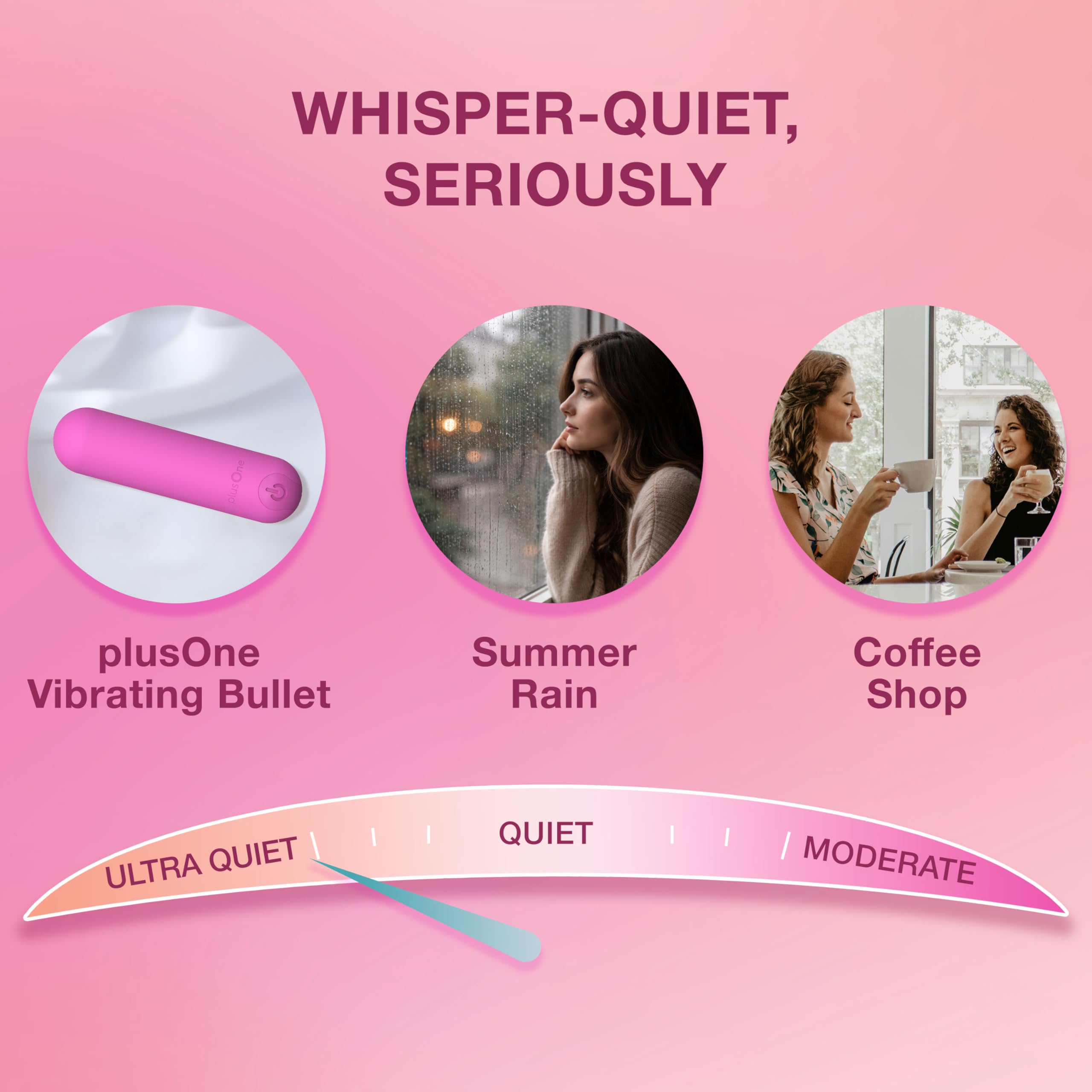 Amazon.com: PlusOne Bullet Vibrator for Women, Mini Vibrator Made of  Body-Safe Silicone, Fully Waterproof, USB Rechargeable, Sex Toy Personal  Massager with 10 Vibration Settings, Pink 1.0 : Health & Household