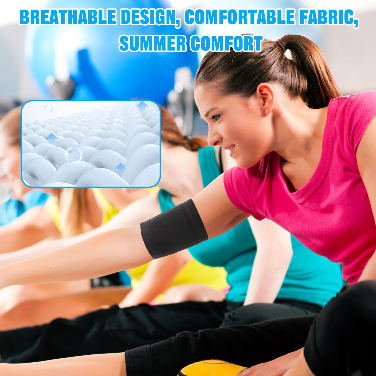 2 Pezzi Fascia Braccio Sensore Diabete Fascia da braccio per sensore, Fascia da braccio per diabete sistemi monitoraggio del baccello dell'insulina Manicotto del braccio