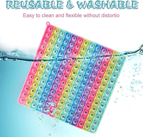 Miniatura 9 de DK-SIMINA P00P - Juego de multiplicación Fidget de 12 x 12 pulgadas juego de matemáticas juguete de mesa digital juguete de aprendizaje para aliviar