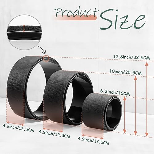 Miniatura 2 de Rodillo de espalda, rodillo de espuma para alivio del dolor de cuello y espalda, rueda de yoga para masaje muscular de tejido profundo, herramienta