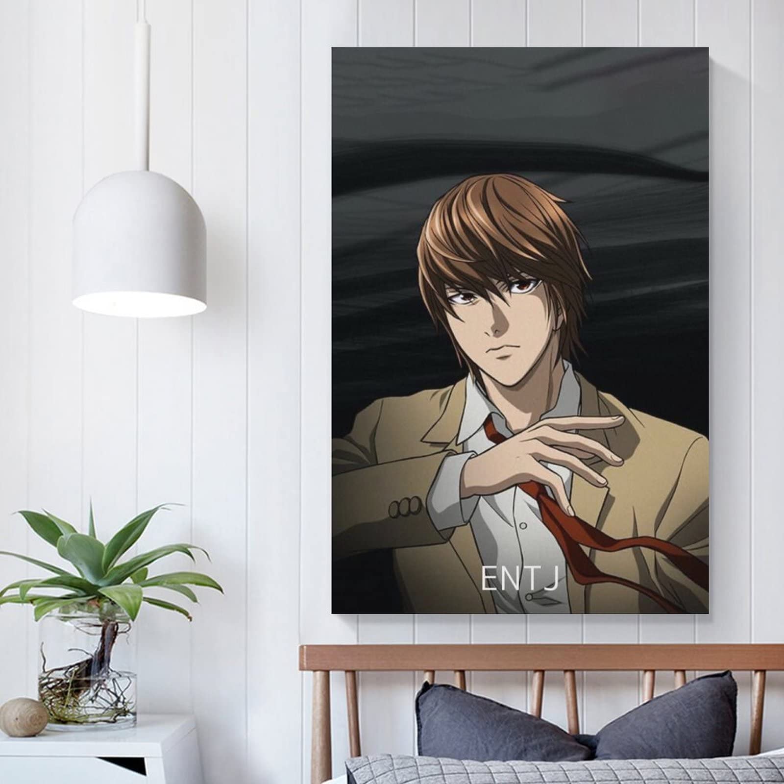 Amazon｜デスノート夜神月アニメポスター キャンバスポスター寝室の 