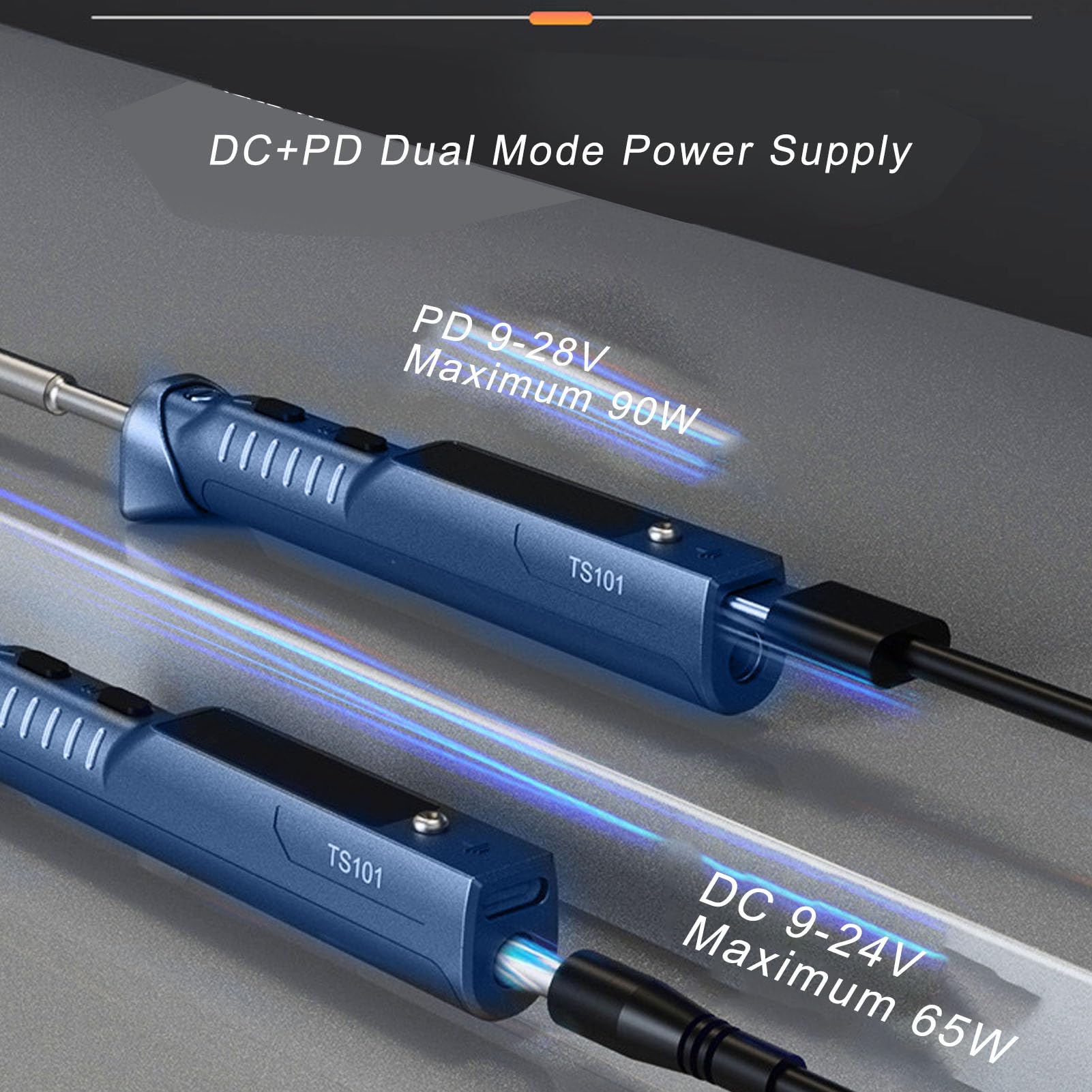 Soldador Portátil TS101 con Punta TS‑B2, Bolígrafo de Soldadura Eléctrica con Pantalla Digital Inteligente de 65 W y Temperatura Ajustable