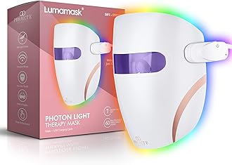 Project E Beauty Lumamask LED Light Therapy 7 LED Colors | Anti-Aging & Anti-Blemish Skincare | Reduce Fine Lines & Wrinkles | Skin Tightening | Lightweight & Wireless