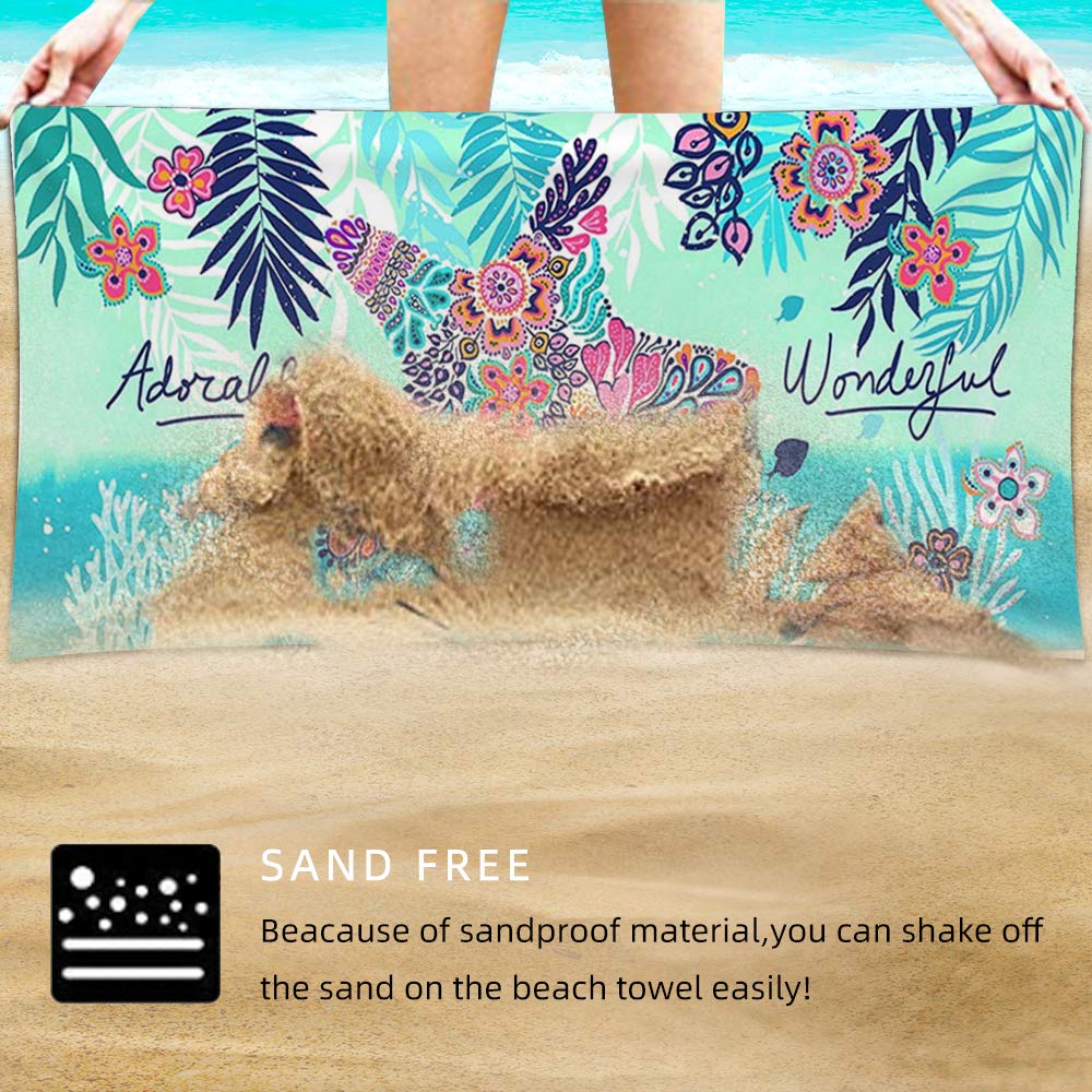 Toalla de playa de microfibra, sin arena, de secado rápido, ligeras, toallas de viaje de gran tamaño, diseño de estrella de mar, 30 x 60 pulgadas, toallas de playa para niños, mujeres, hombres 4