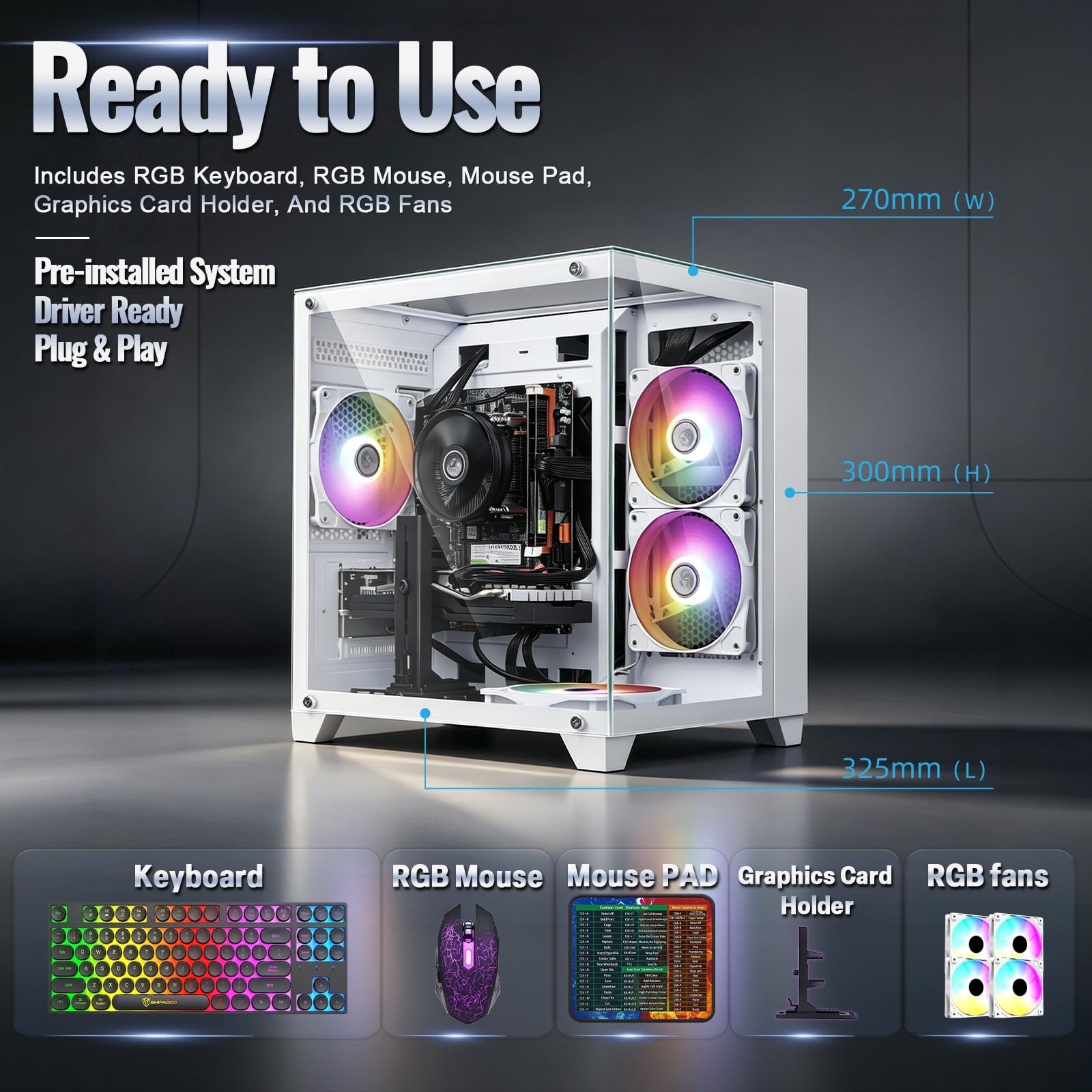 abytespark Gaming PC Desktop - Core i7 Tower -4
