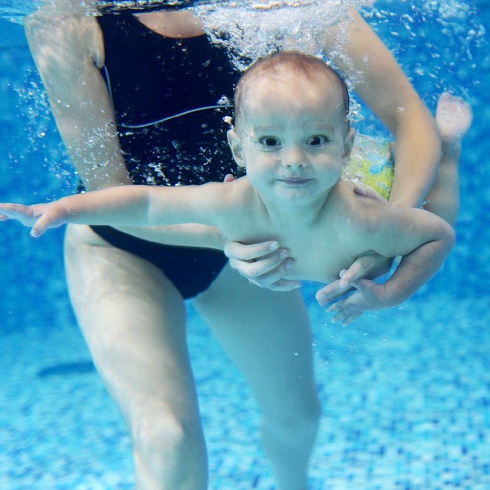 Teamoy (2 Paquets) Couches de Bain Lavables pour Bébé Jusqu’à 3 ans, Maillot de Bain Ajustable pour Garçons et Filles, Avion + Sourire