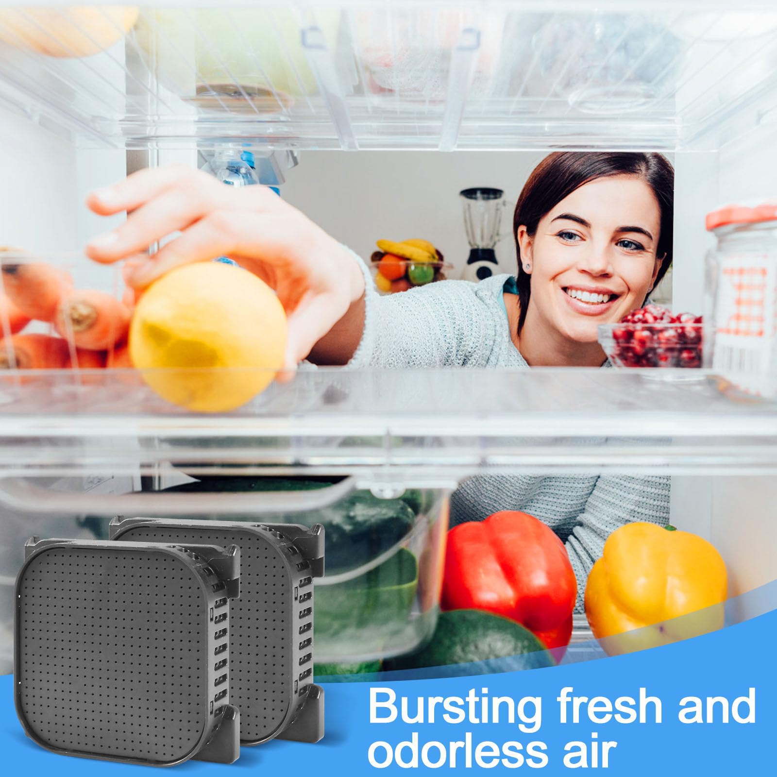 2 filtros de carbón activo Liebherr Fresh Air para refrigeradores 9096989 9882460 9882429 988246000, repuesto 7440021-00