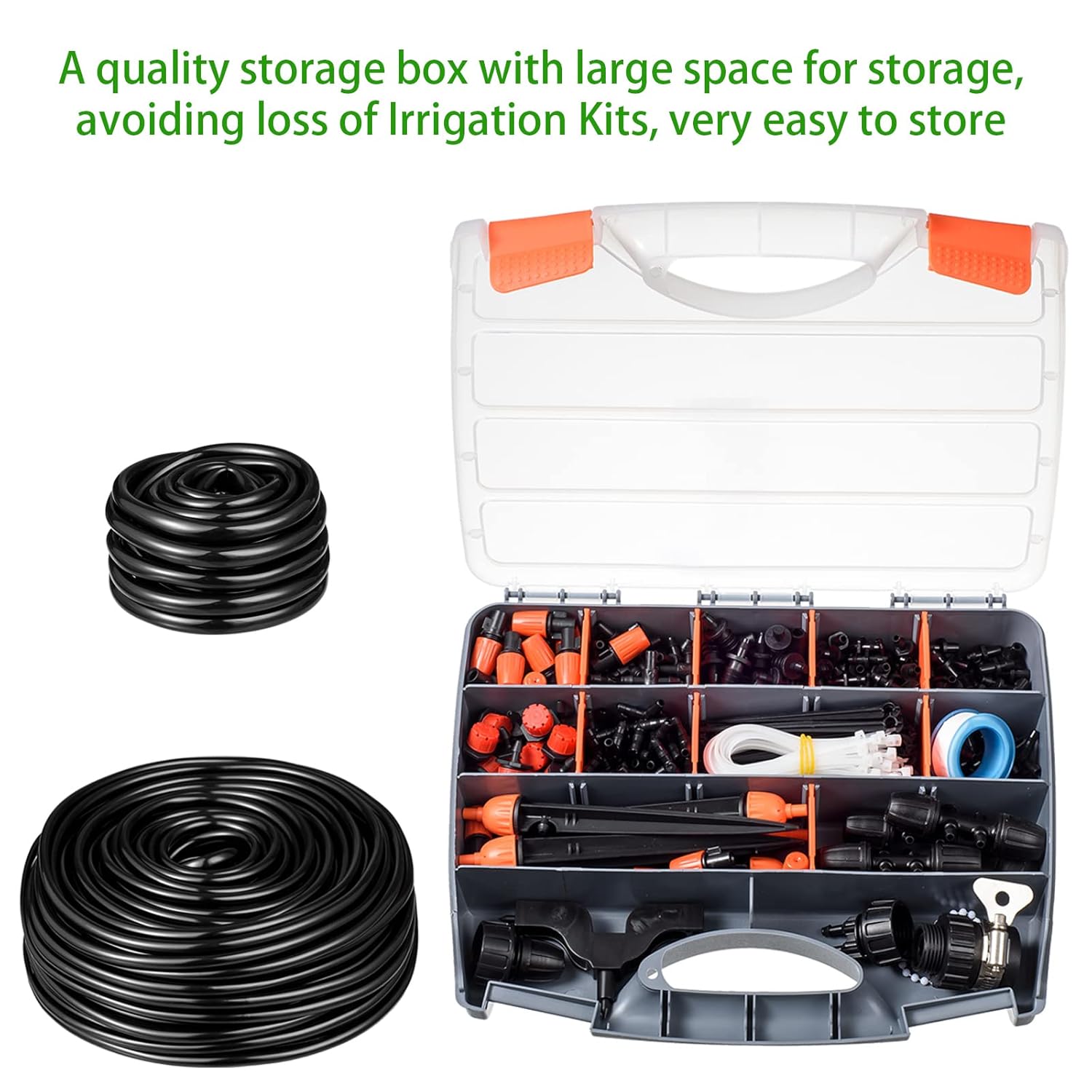280 Pcs Drip Irrigation Kit, 147FT Garden Watering System 1/2 1/4 in Distribution Tubing Hose Automatic Patio Misting System Micro Automatic Drip Irrigation for Plant Garden Greenhouse Patio Lawn : Patio, Lawn & Garden