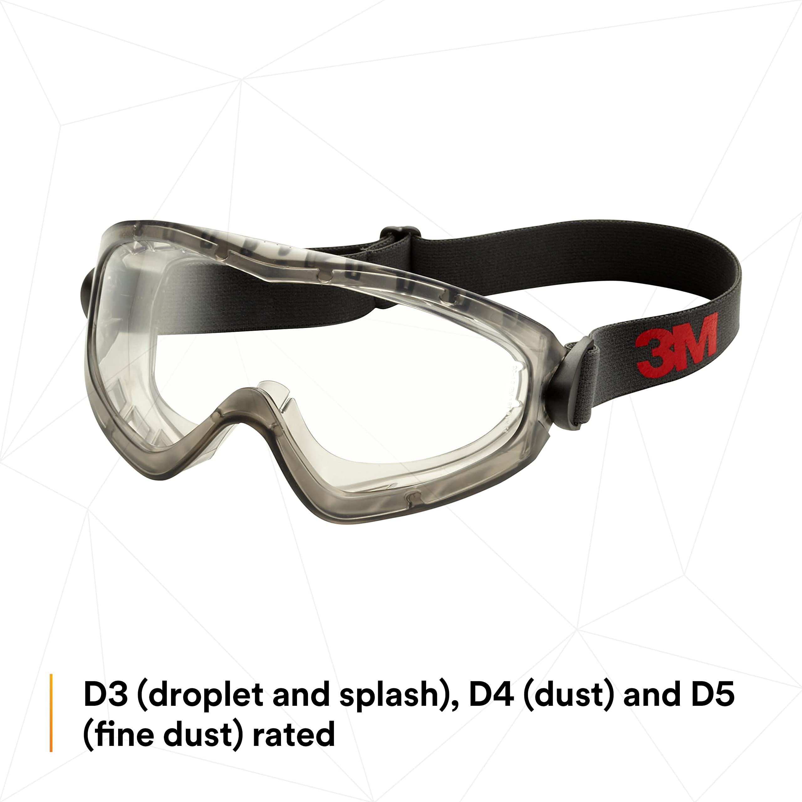 3M 27437-case GoggleGear GG2891-SGAF, ventilación indirecta, lente transparente SGAF (paquete de 10)
