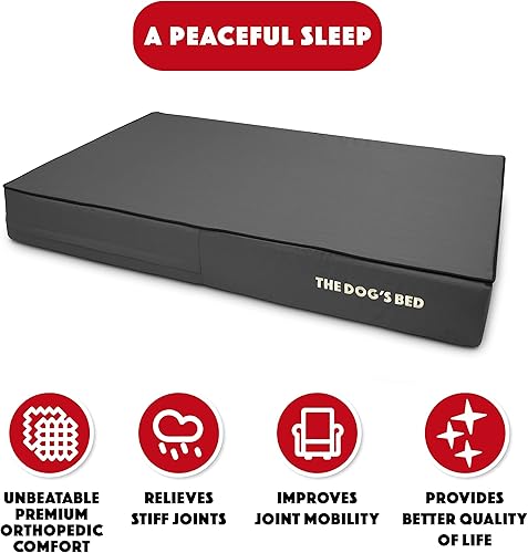 Miniatura 2 de Cama ortopédica para perro de la marca The Dog's Bed, espuma viscoelástica premium S-XXXL, impermeable, alivio del dolor de perro para la artritis,