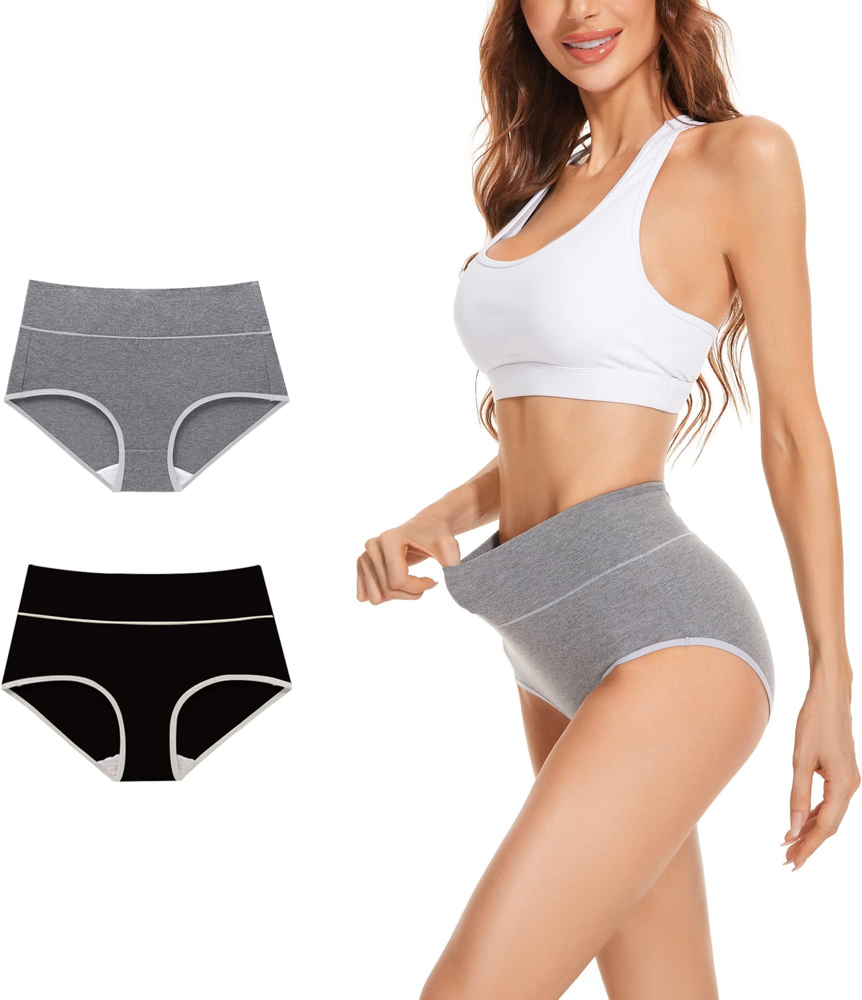 Migbeanhigh Waisted Underwear for Women - Womens Underwear,Panties for Women,Plus Size Underwear for Women,Women's Panties