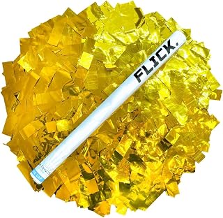 Ultimate Confetti Wand 14 inch Confetti Launcher Wand, Gold, 8 Pack - Great for Parties, Weddings and Events Tissue, Metallic and Biodegradable Options