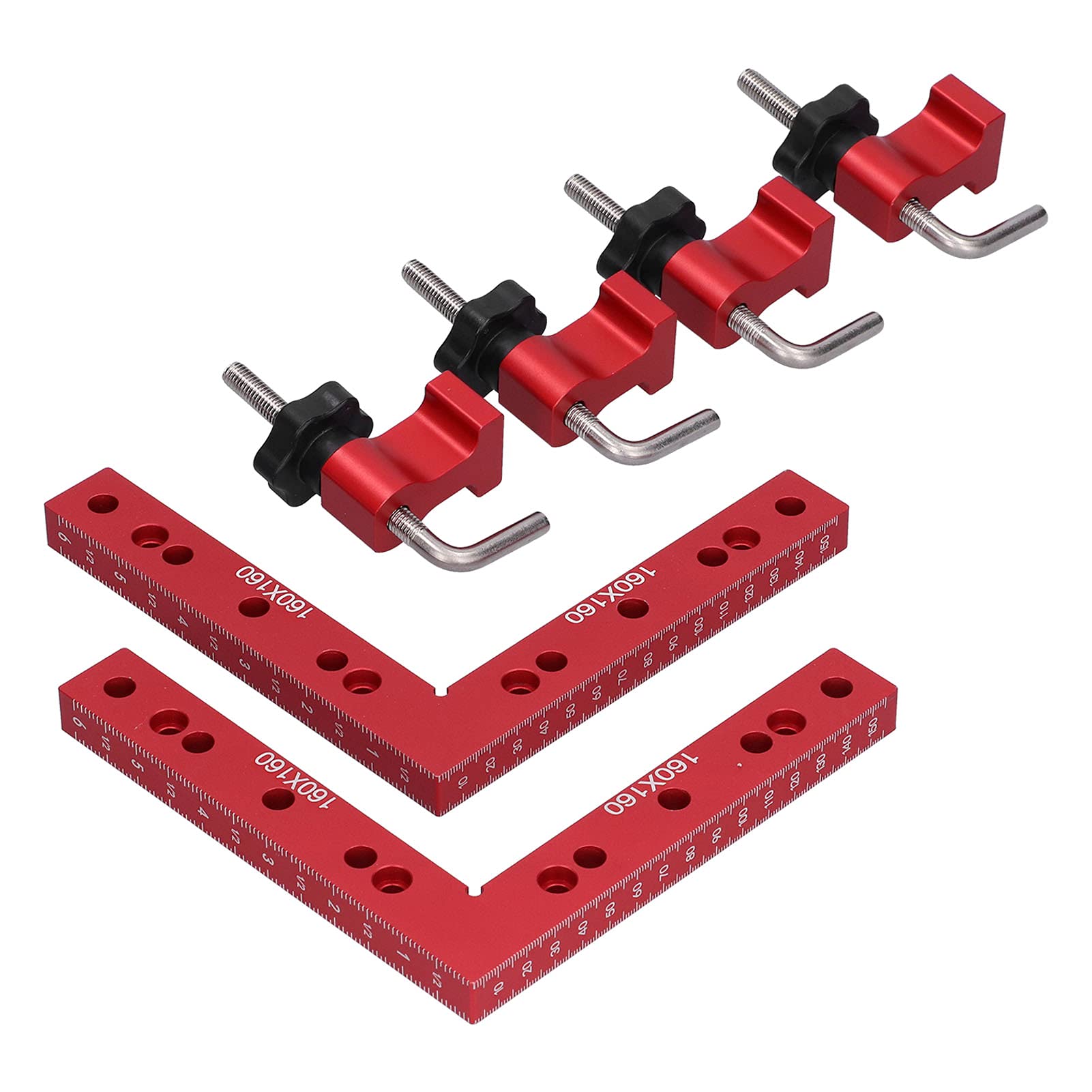 Carpenter Clamping Tool Right Angle Clip Positioning Panel 90° Woodworking Fixture 160x160mm
