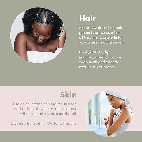 Miniatura 5 de Leven Rose - Aceite de semilla de ricino negro jamaicano suero orgánico 100 natural y puro para el cabello tratamiento de aceite caliente y curación