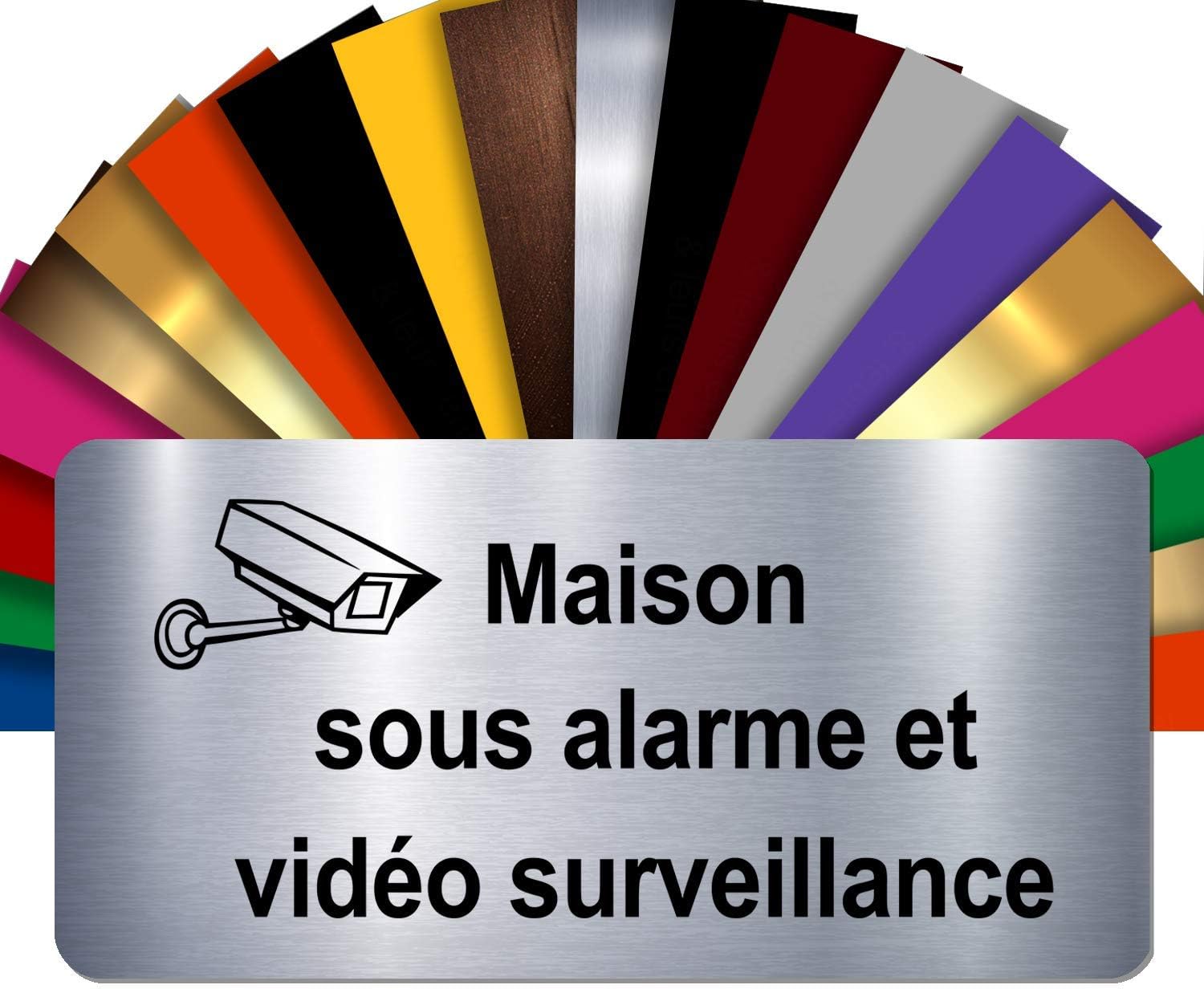 Plaque Maison Sous Alarme Et Vidéosurveillance Autocollante Plaque De — free download