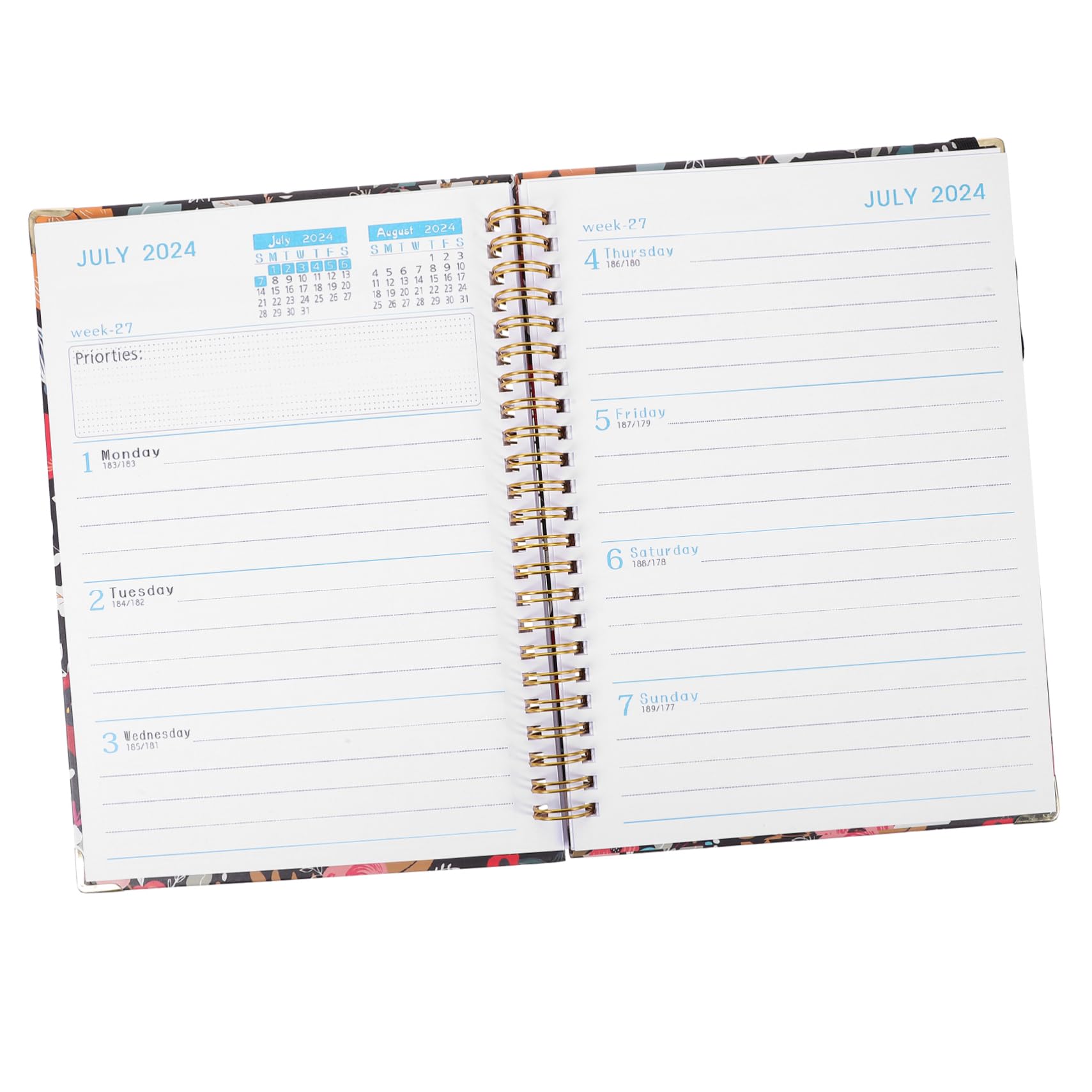 Lurrose 5stücke Jahr Planner Notizbuch Für Büro Und Schule Tragbarer Organizer Für Akademische Planung Für Lehrer Und Studenten Vielseitig Einsetzbar Stilvolles Design