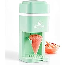 Elite Gourmet Snow Cone &amp; Shaved Ice Maker, ESI2215M, Refreshing Slushies, Margaritas, Boba Drinks, Snow Cone &amp; Holder and Ice Mold, Use Cubed &amp; Bagged Ice, Stainless Steel Shaving Blade, Mint